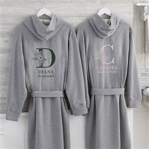 Floral Bridesmaid Personalized Sweatshirt Robe - 40809