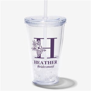 Floral Bridesmaid Personalized 17 oz. Insulated Tumbler - 40811