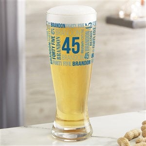 Repeating Birthday Personalized 23oz. Pilsner Glass - 40822