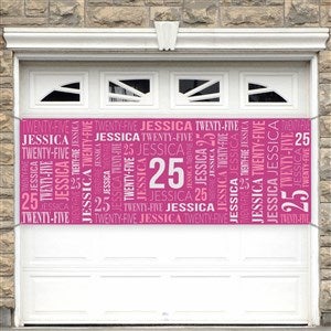 Repeating Birthday Personalized Birthday Banner - 45x108 - 40831-L