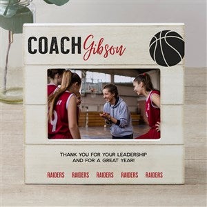 Thanks Coach Personalized Shiplap Frame- 4x6 Horizontal - 40842-4x6H