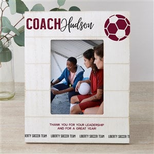 Thanks Coach Personalized Shiplap Frame- 5x7 Vertical - 40842-5x7V