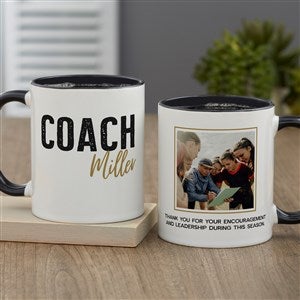 Thanks Coach Personalized Coffee Mug 11 oz.- Black - 40843-B