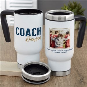 Thanks Coach Personalized 14 oz. Commuter Travel Mug - 40845