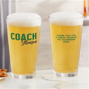 Thanks Coach Personalized 16 oz. Pint Glass - 40848-PG