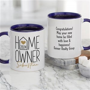 Home Owners Personalized Coffee Mug 11 oz.- Blue - 40853-BL