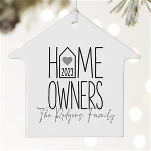 Home Owners Personalized House Ornament- 3.75" Matte - 1 Sided - 40856-1L