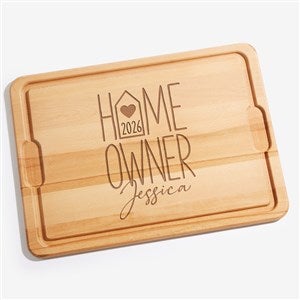 Home Owners Personalized Extra Large Wood Cutting Board- 15x21 - 40858-XL