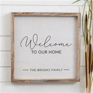 Entryway Collection Personalized Whitewashed Barnwood Sign- 12"x 12" - 40873-12x12