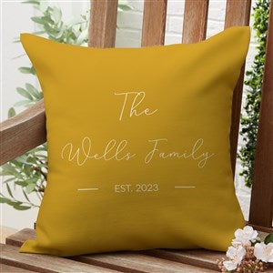 Entryway Collection Personalized Outdoor Throw Pillow- 16”x 16” - 40880