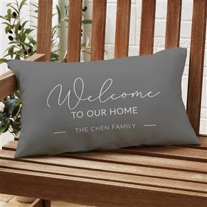 Entryway Collection Personalized Lumbar Outdoor Throw Pillow- 12” x 22” - 40880-LB