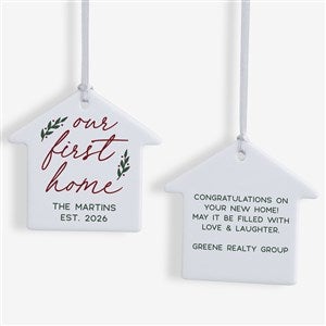 Our First Home Personalized House Ornament- 3.25 Glossy - 2 Sided - 40886-2