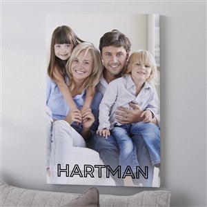 Name & Photo Portrait Personalized Photo Canvas Print - 16" x 24" - 40898-16x24