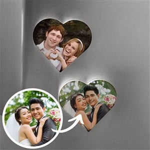 Cartoon Yourself Personalized Photo Wooden Heart Fridge Magnet - 40925