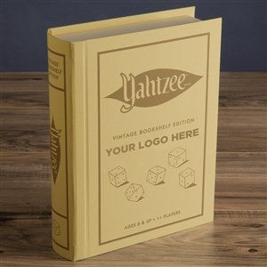 Personalized Logo Yahtzee® Personalized Vintage Bookshelf Edition Board Game - 40958