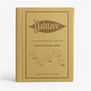 Personalized Logo Yahtzee® Personalized Vintage Bookshelf Edition Board Game - 40958
