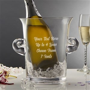 Engraved Message Glass Ice Bucket & Chiller - 40972