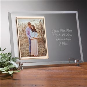 Engraved Message Glass Vertical Picture Frame - 40976