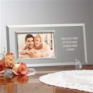 Engraved Glass Horizontal Picture Frame  - 40977