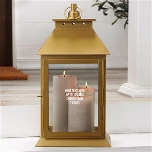 Engraved Message Gold Decorative Candle Lantern - 40982-G