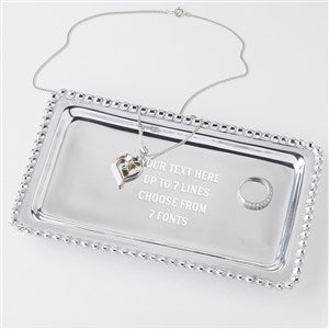 Mariposa® String of Pearls Engraved Message Jewelry Tray - 41007