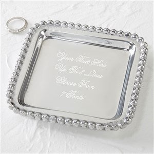 Mariposa® String of Pearls Engraved Message Square Jewelry Tray - 41008