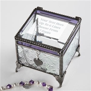 Vintage Treasures Engraved Message Personalized Jewelry Box - 41009