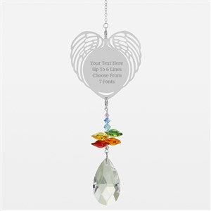 Engraved Message Memorial Rainbow Heart Suncatcher - 41013-R