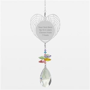 Engraved Message Memorial Pastel Heart Suncatcher - 41013-P