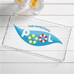 Pool Welcome Personalized Acrylic Serving Tray - 41109