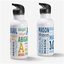 Trendy Repeating Name Personalized 20 oz. Water Bottle - 41128