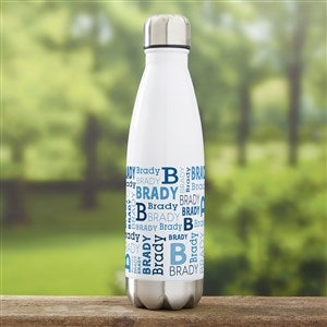 Repeating Name Personalized Insulated 17 oz. Water Bottle - 41130-L
