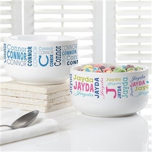 Repeating Name Personalized 14 oz. Snack Bowl - 41133