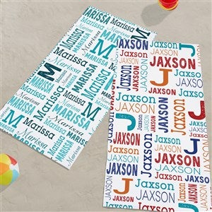 Repeating Name Personalized 30x60 Beach Towel - 41137