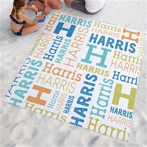 Repeating Name Personalized Beach Blanket - 41138