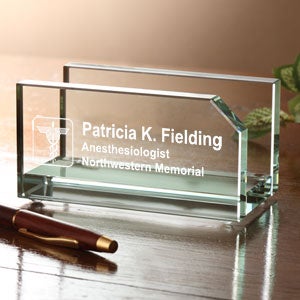 Medical Practice Engraved Business Card Holder - 4114