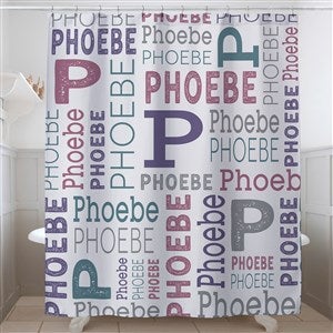 Repeating Name Personalized Shower Curtain - 41142
