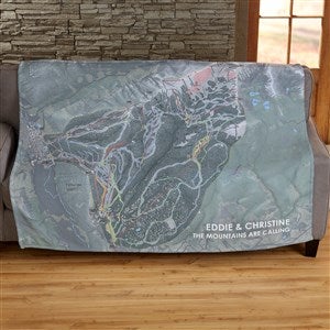 Mapsynergy Topography Skimap™ Personalized 50x60 Lightweight Fleece Blanket - 41149-LF