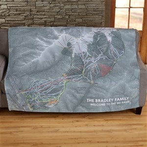 Mapsynergy Topography Skimap™ Personalized 50x60 Fleece Blanket - 41149-F