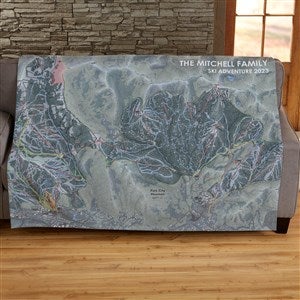 Mapsynergy Topography Skimap™ Personalized 50x60 Sweatshirt Blanket - 41149-SW