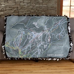Mapsynergy Topography Skimap™ Personalized 50x60 Tie Blanket - 41149-T