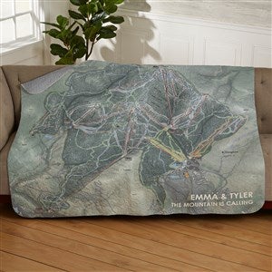Mapsynergy Topography Skimap™ Personalized 50x60 Quilted Blanket - 41149-Q