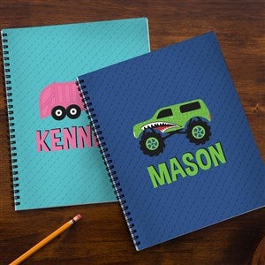 Construction & Monster Trucks Personalized Large Notebooks-Set of 2 - 41165