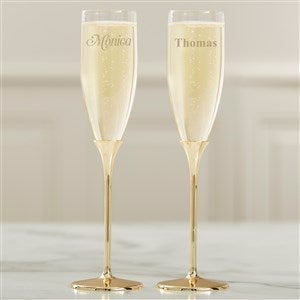 Classic Celebrations Personalized Gold Flute Set - 41211