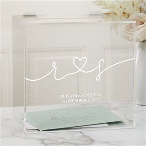 Drawn Together By Love Personalized Acrylic Card Box - 41240
