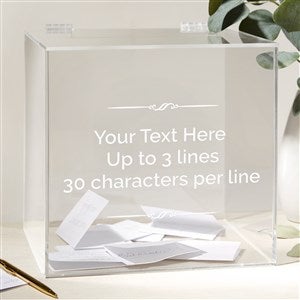 Write Your Own Personalized Acrylic Card Box - 41241
