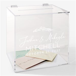 Elegant Couple Personalized Acrylic Card Box - 41243