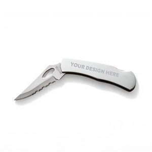 Personalized Logo Silver Pocket Knife - 41250