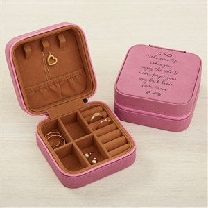 Write Your Own Message Personalized Leatherette Jewelry Case -Pink - 41254-P