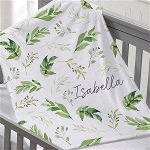 Botanical Baby Personalized 30x40 Plush Fleece Baby Blanket - 41270-SF